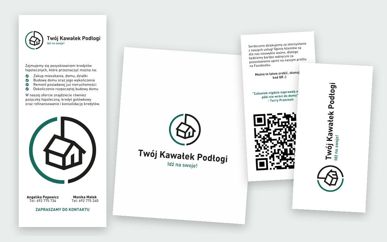 Materiały drukowane Twój Kawałek Podłogi: roll-up, teczka i ulotka